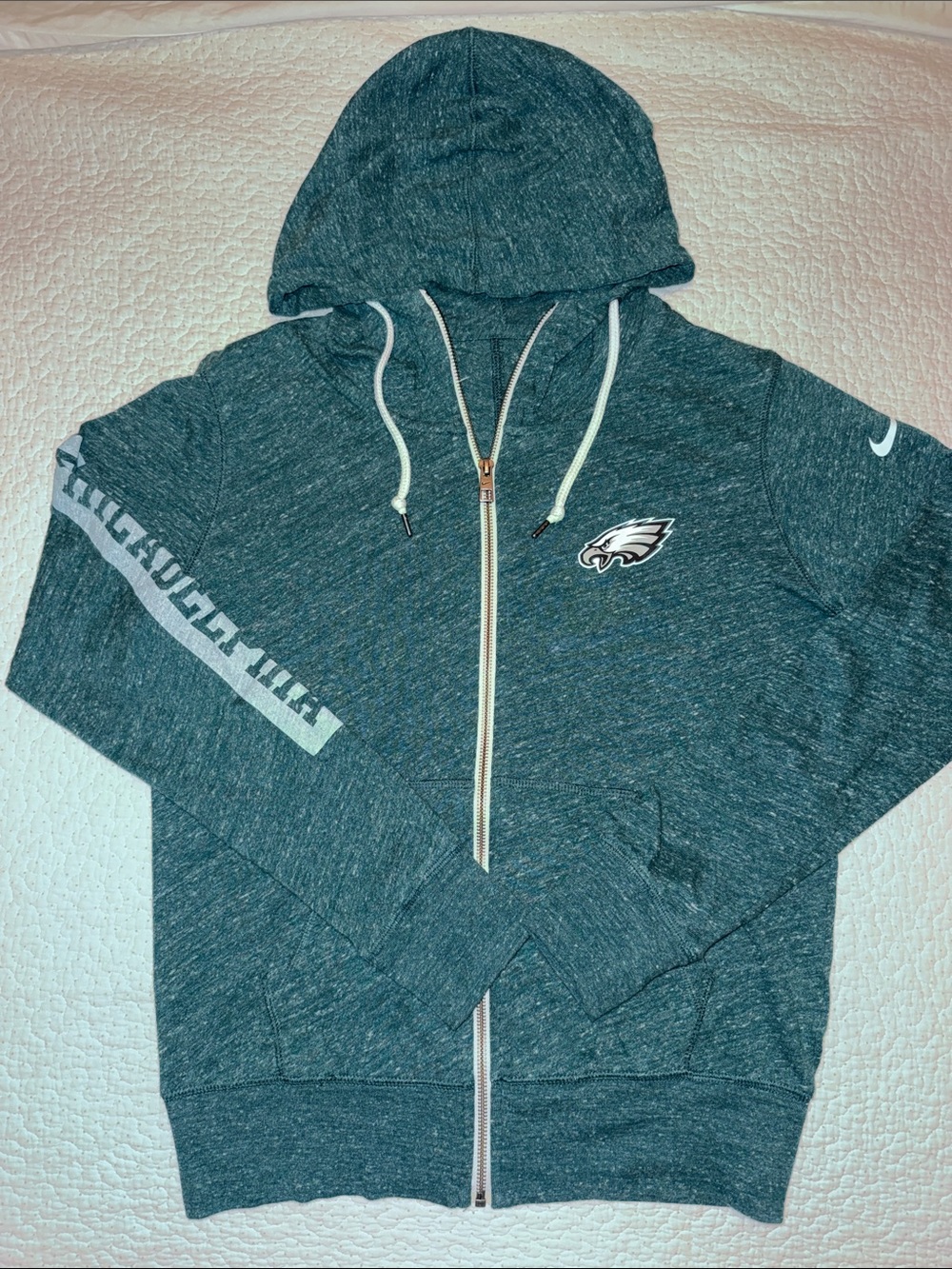 Philadelphia Eagles Women’s Tri blend Green Full-Zip Hoodie by Nike